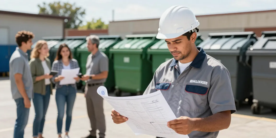 Bin Rental Services by trusted local provider, professional contractor overseeing dumpster rentals for community.