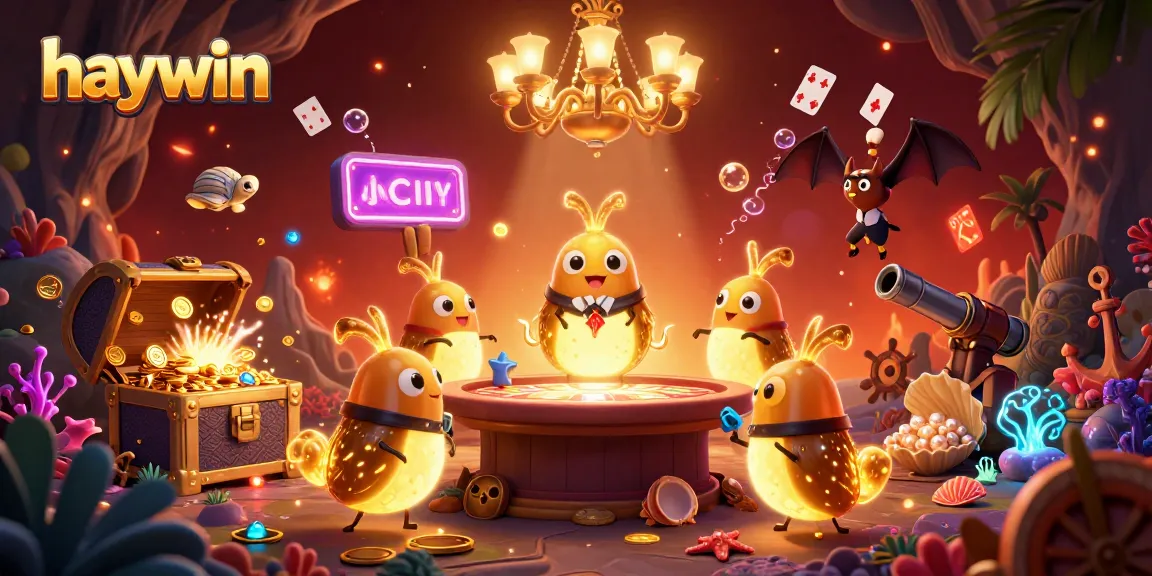 Experience the excitement of haywin with glowing glowworms in an immersive cave casino scene.